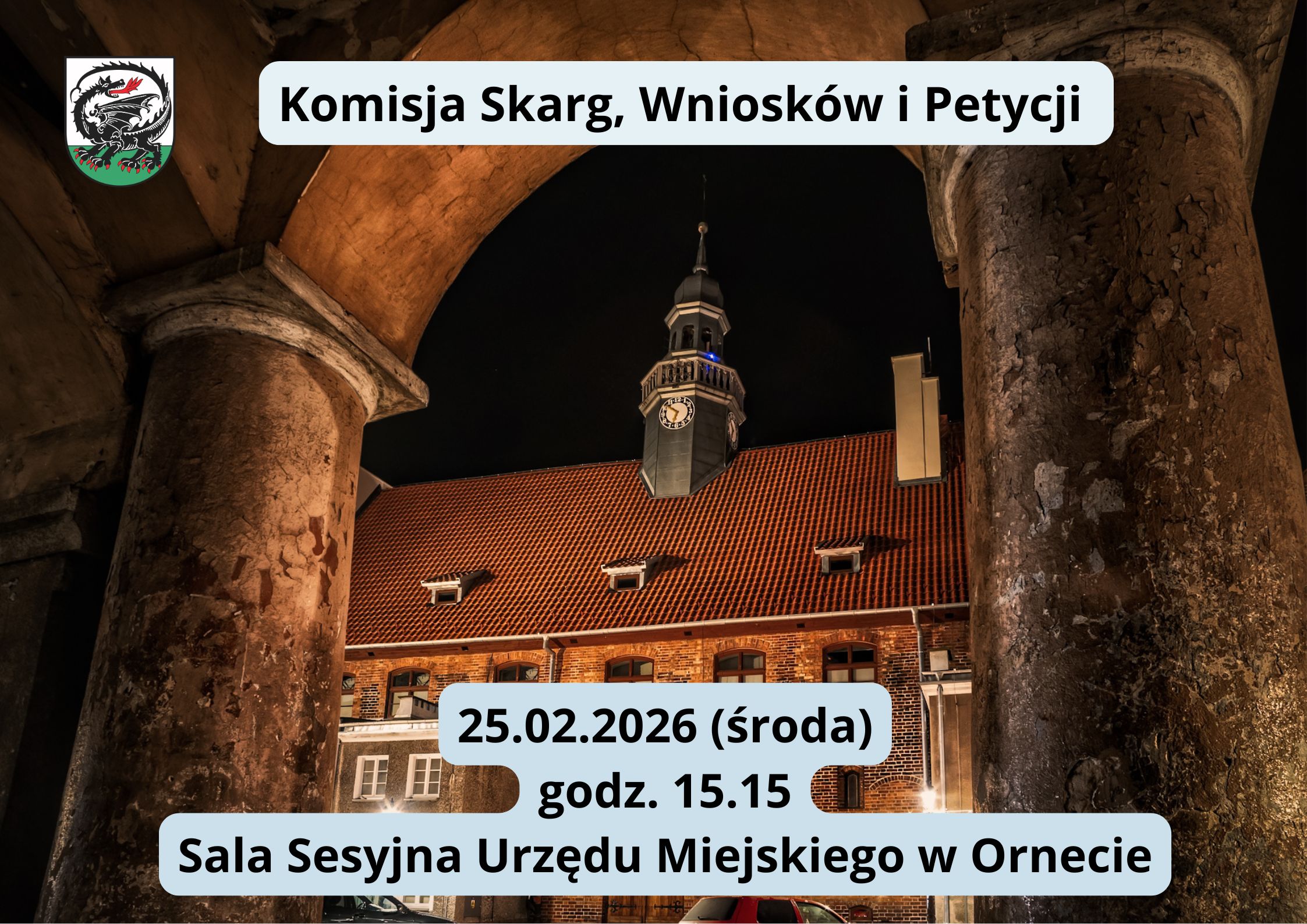 Grafika informacyjna - Posiedzenie Komisji Skarg, Wniosków i Petycji